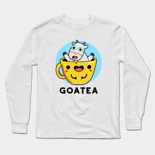 Goatea Cute Goat Tea Pun Long Sleeve T-Shirt by punnybone